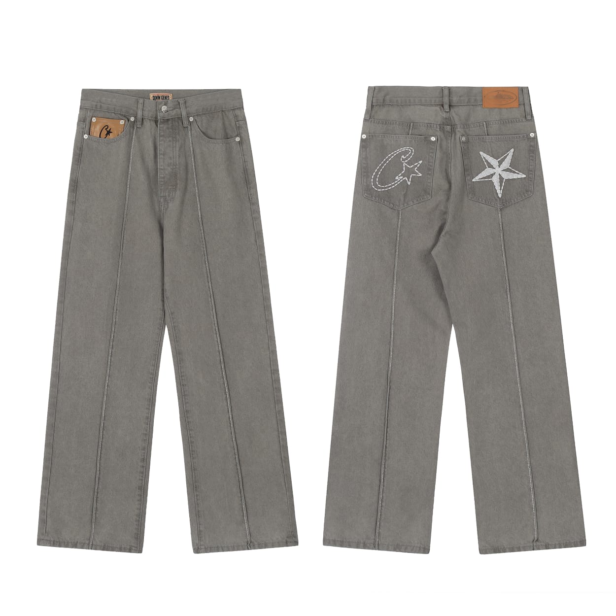 Corteiz C Star Jeans - Grey