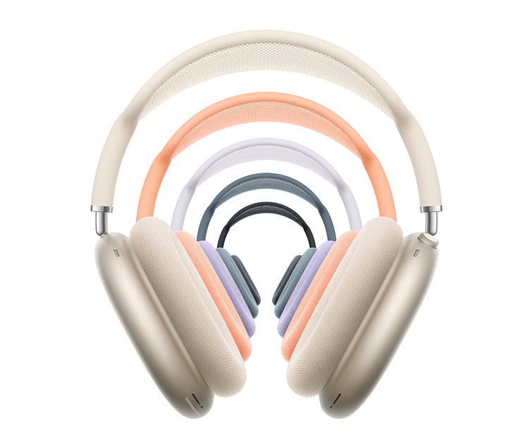 Headphones with gradient color design on a white background