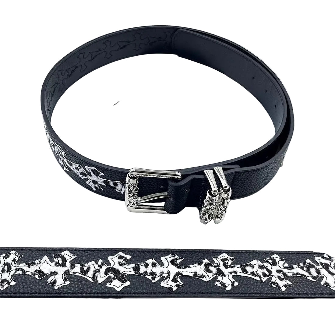 Chrome Hearts Belt - Black/Silver