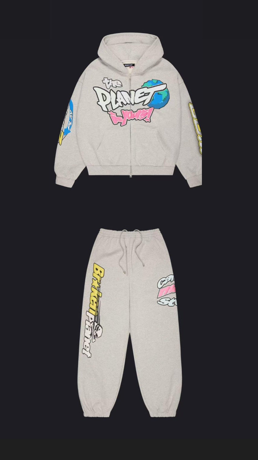 Broken Planet Tracksuit - Grey