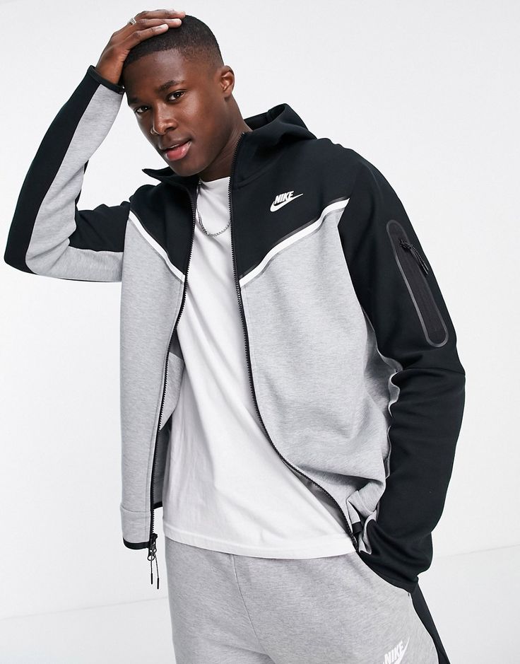 Nike Tech Fleece Jacket Grey/Black