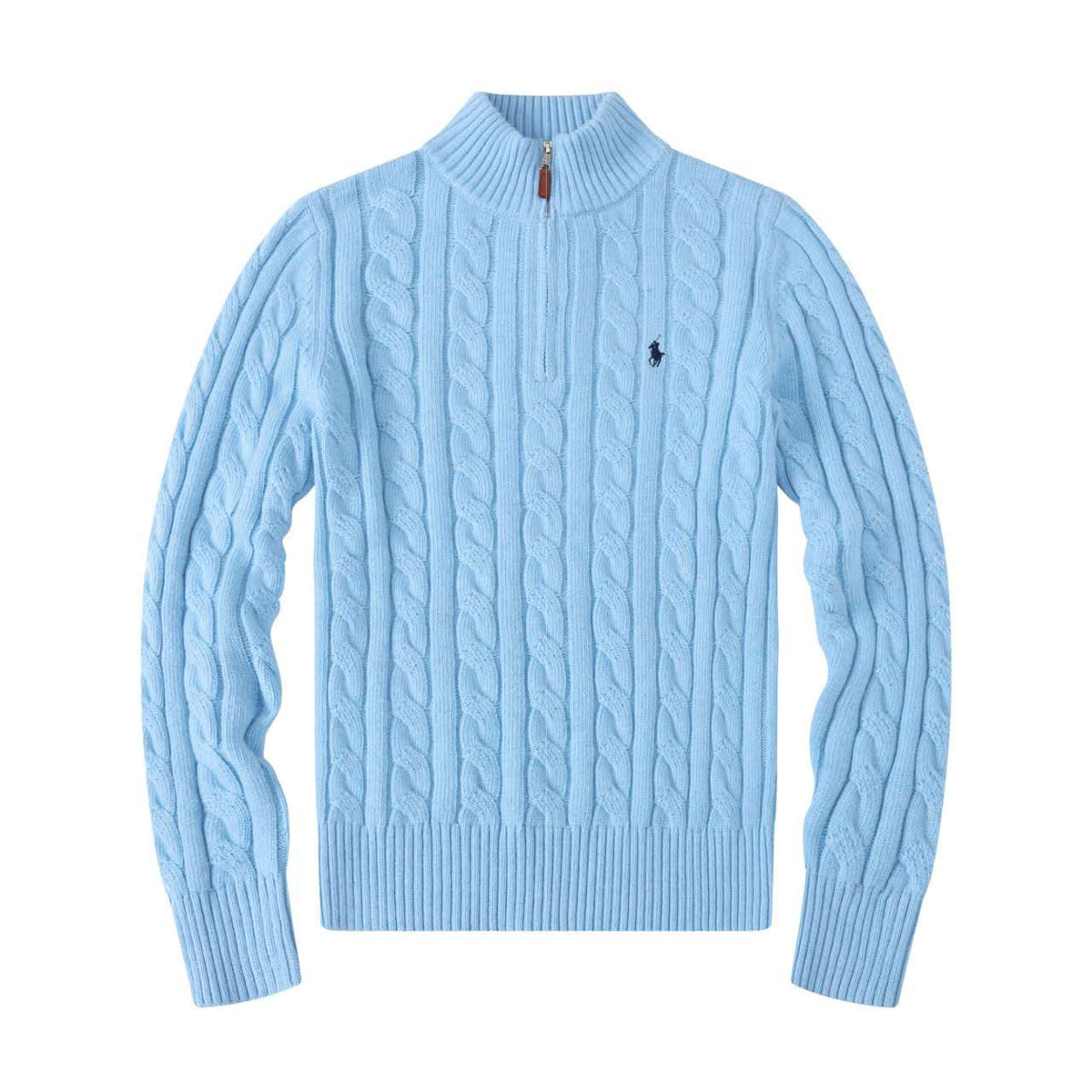 Polo Ralph Lauren Quarter Zip Sweater - Baby Blue