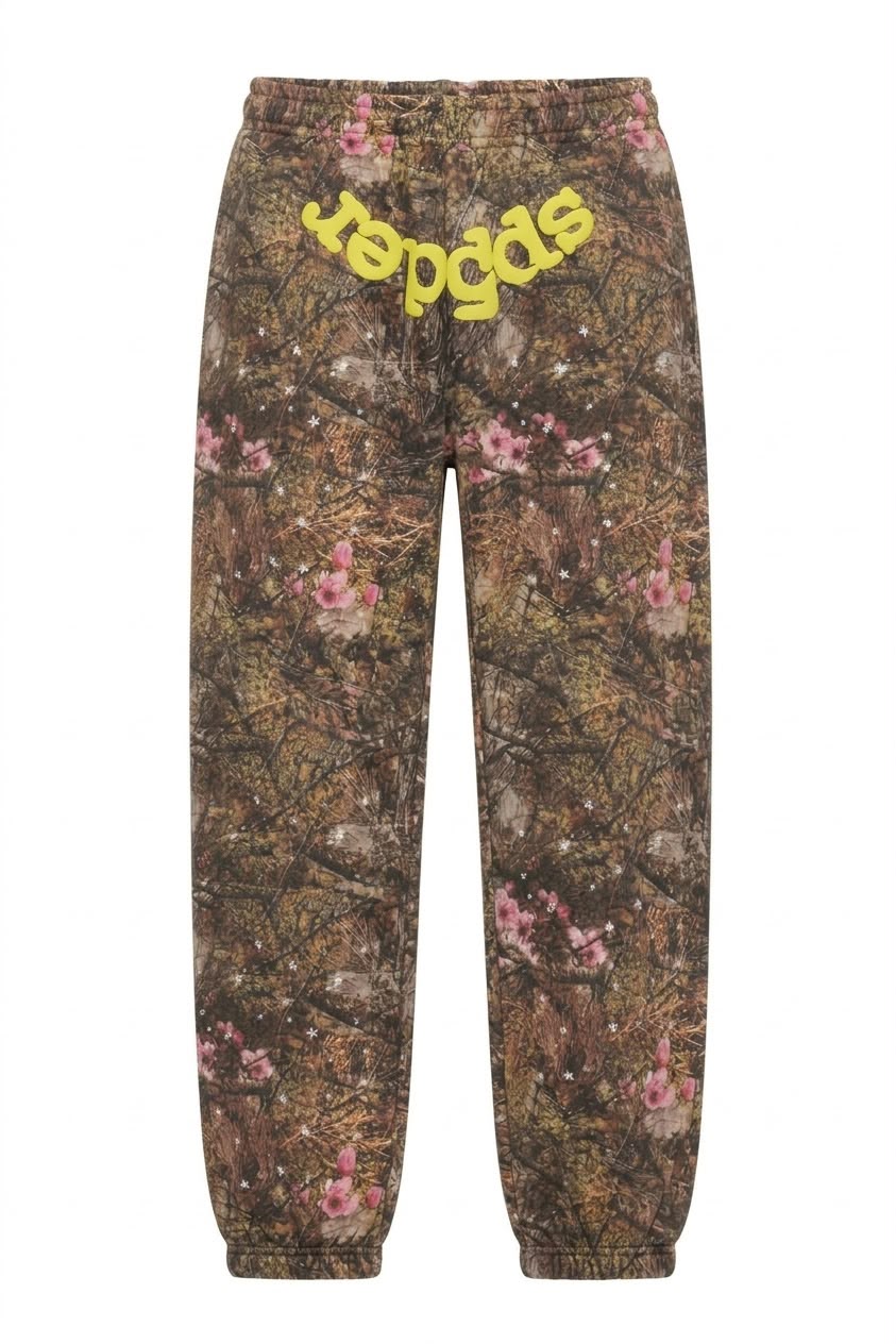 Sp5der Sakura Pants – pink cherry blossom print