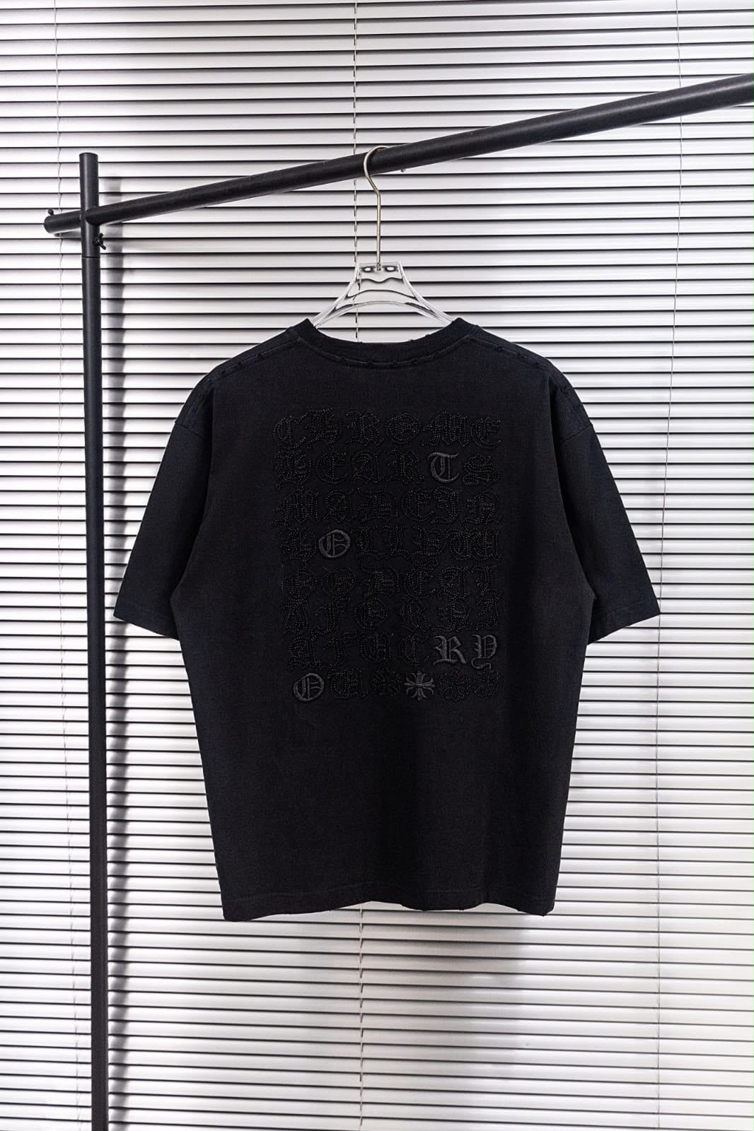 Chrome Hearts T-Shirt - "Black/Studded Cross"