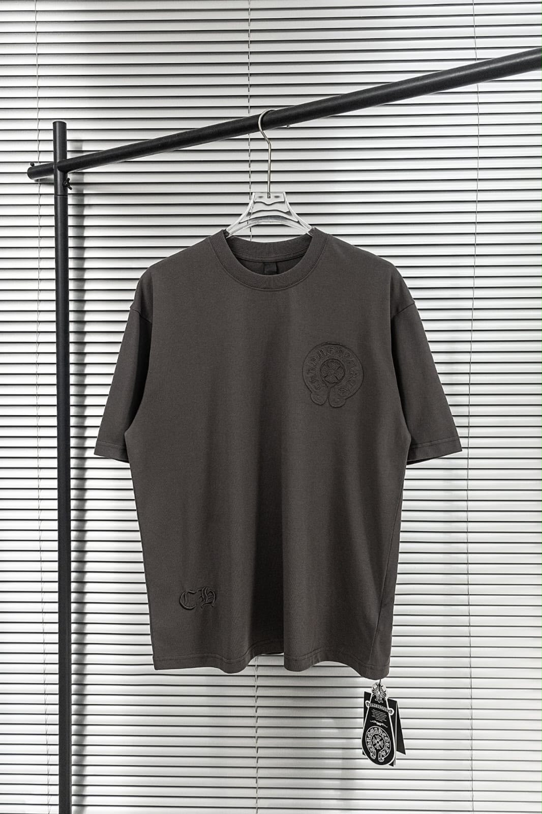 Chrome Hearts T-Shirt - "Brown/Embossed Horseshoe"