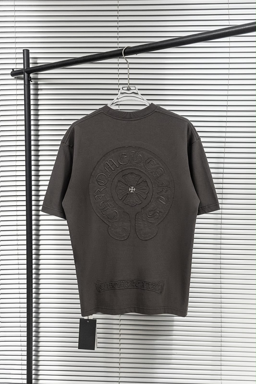Chrome Hearts T-Shirt - "Brown/Embossed Horseshoe"