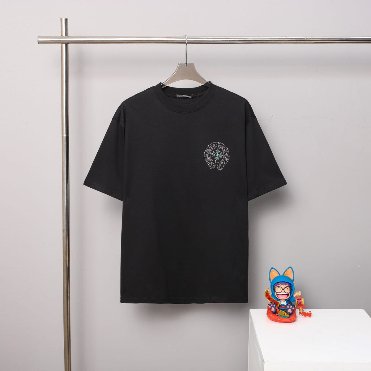 Chrome Hearts T-Shirt - "Black/Rhinestone Clover"