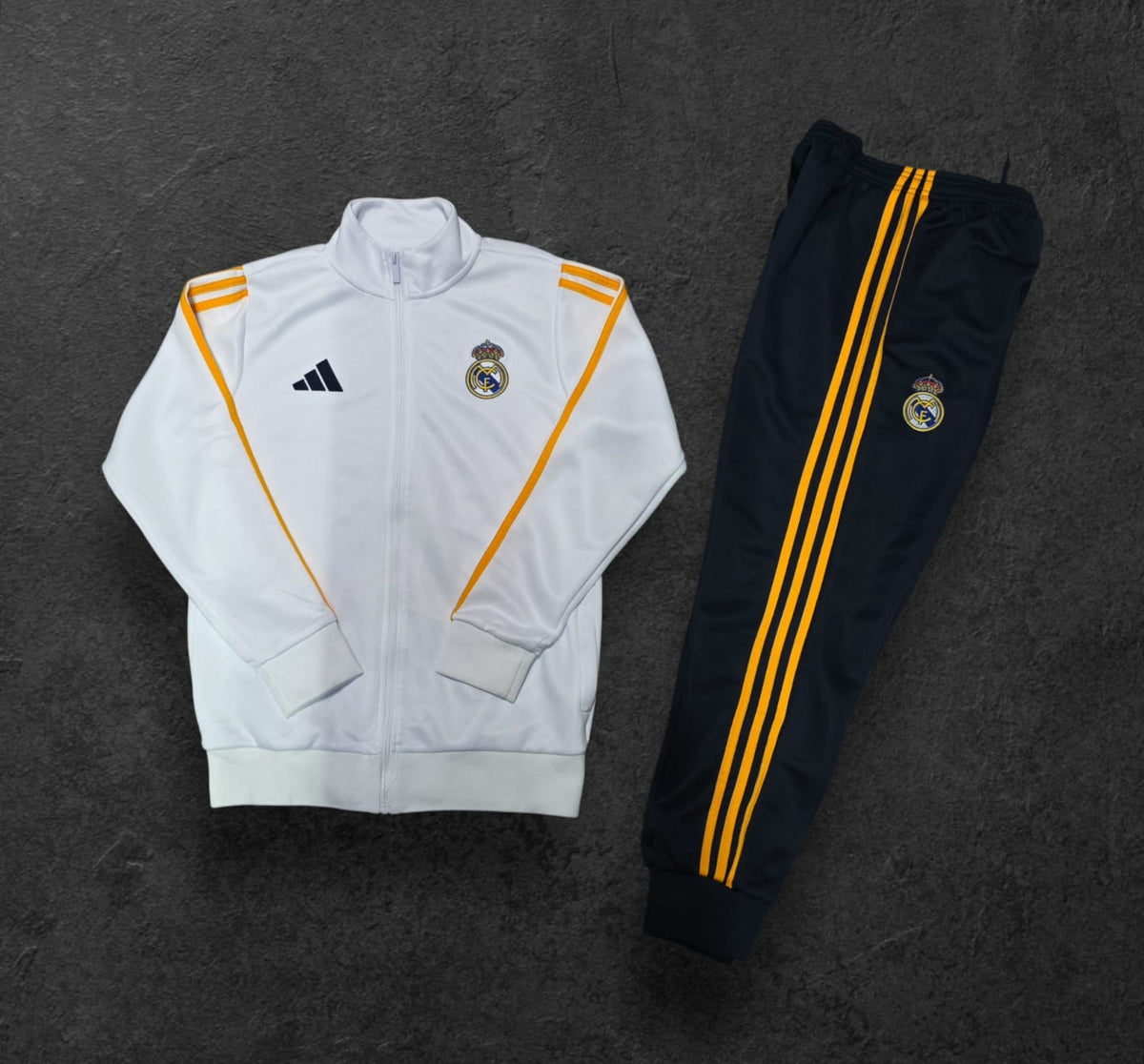 Real Madrid White Training Tracksuit - Adidas Jacket & Pants