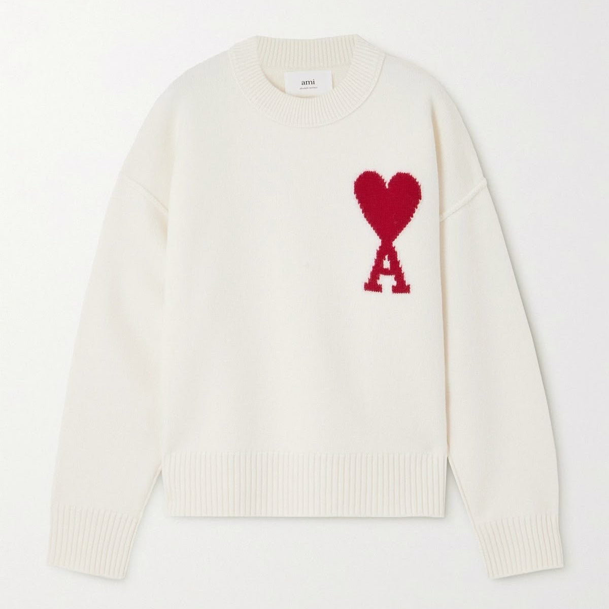 Ami Paris Sweater White - FAVELA