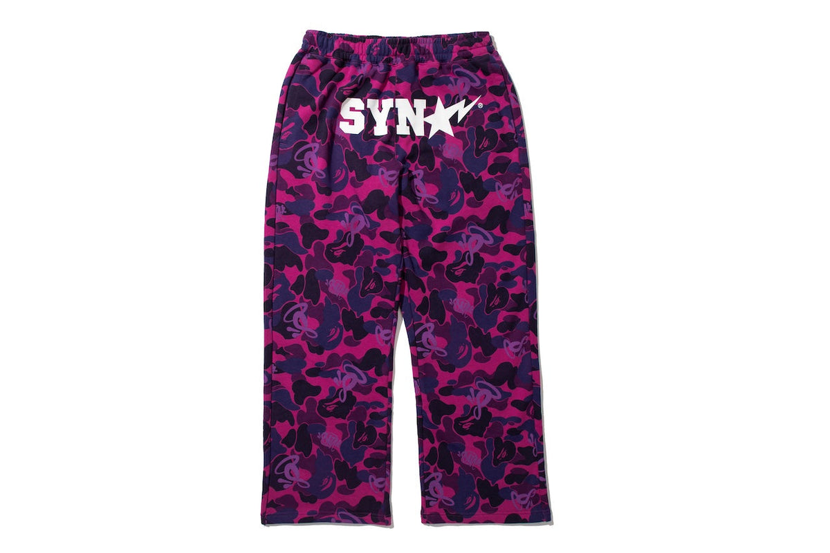 Syna World x Bape Pants Camo Purple - front