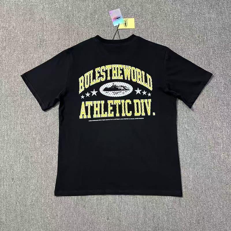Corteiz Rules The World Athletic Div Tee - Black/Yellow