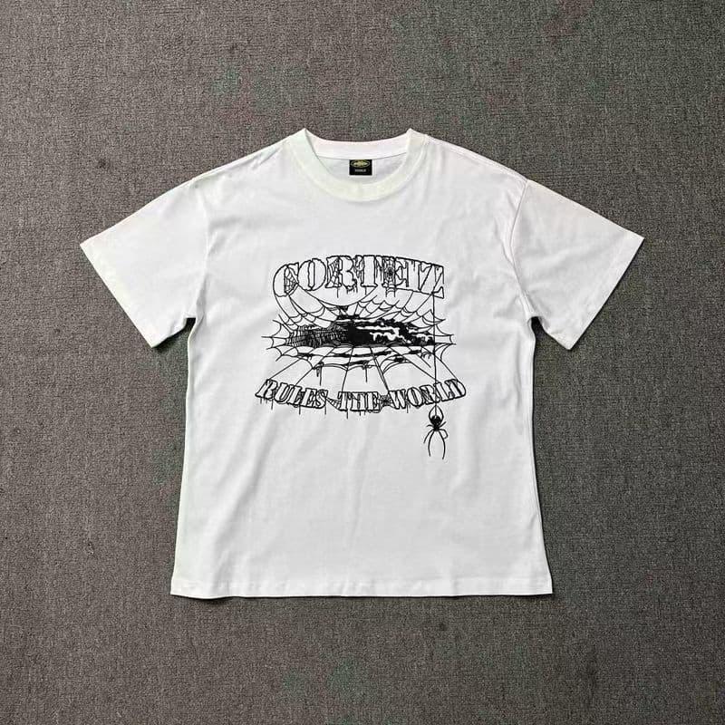 Corteiz Spiderweb Tee - White