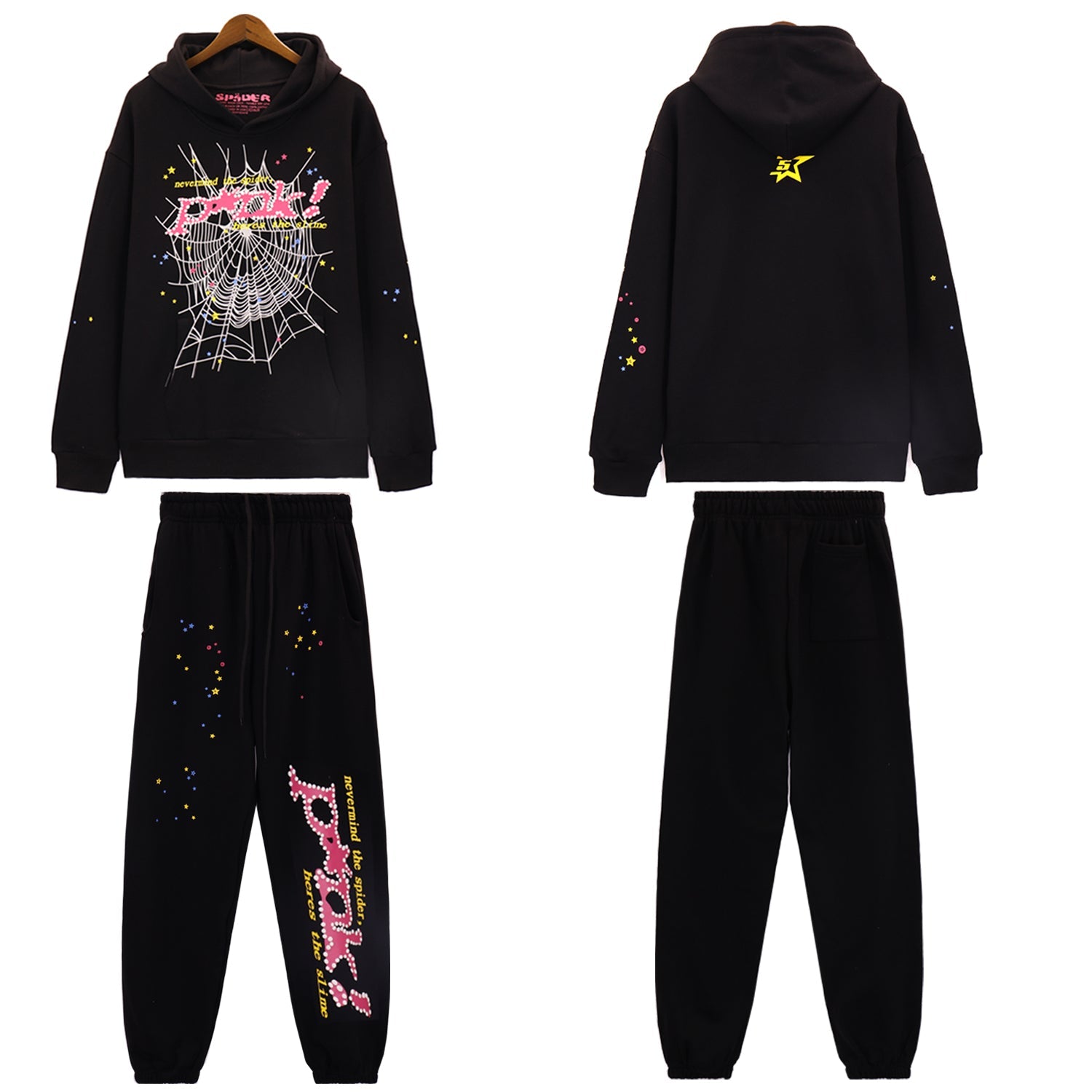 SP5DER Tracksuit “Black/Pink” - FAVELA