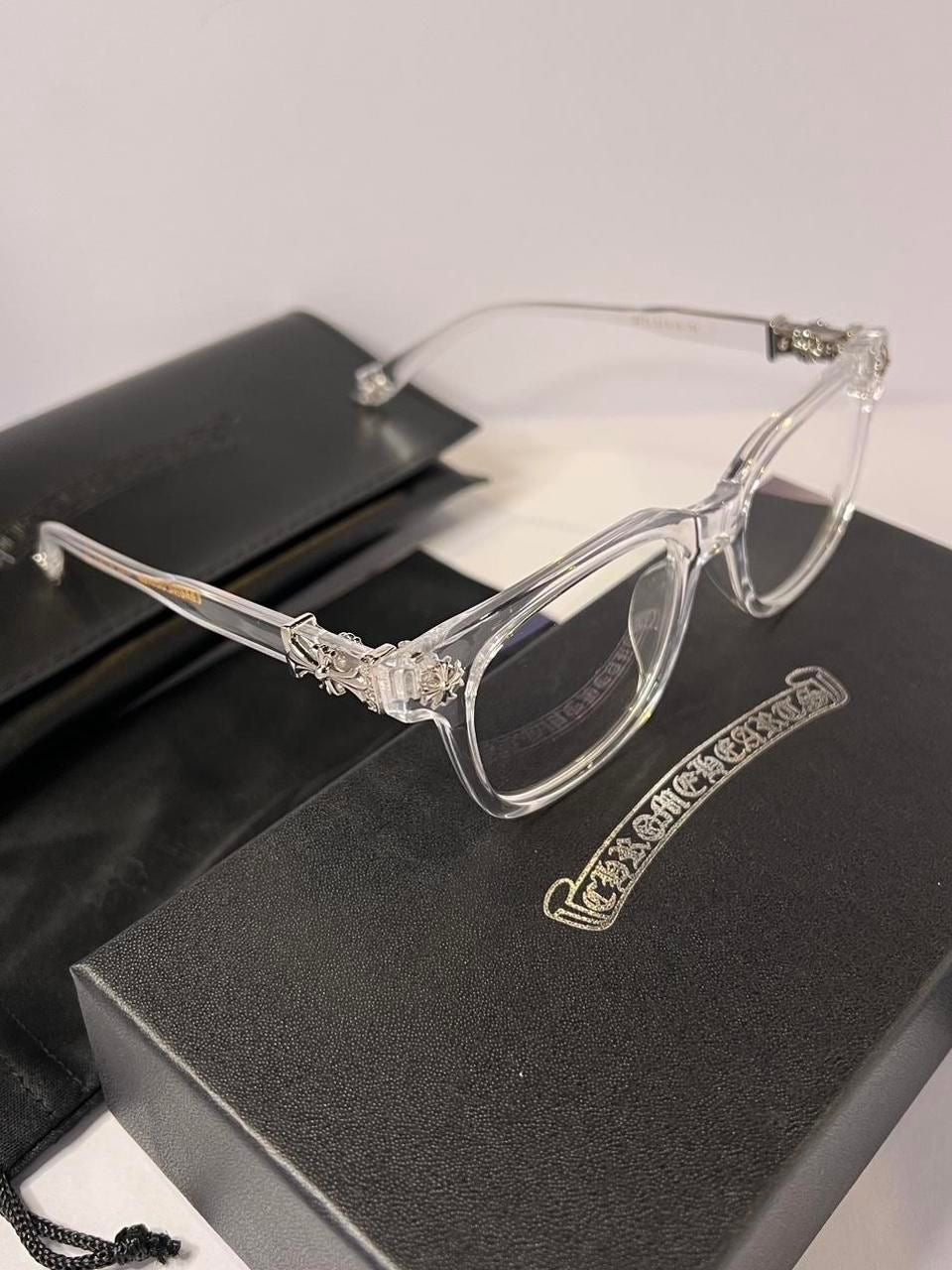 White Chrome Hearts Glasses - FAVELA