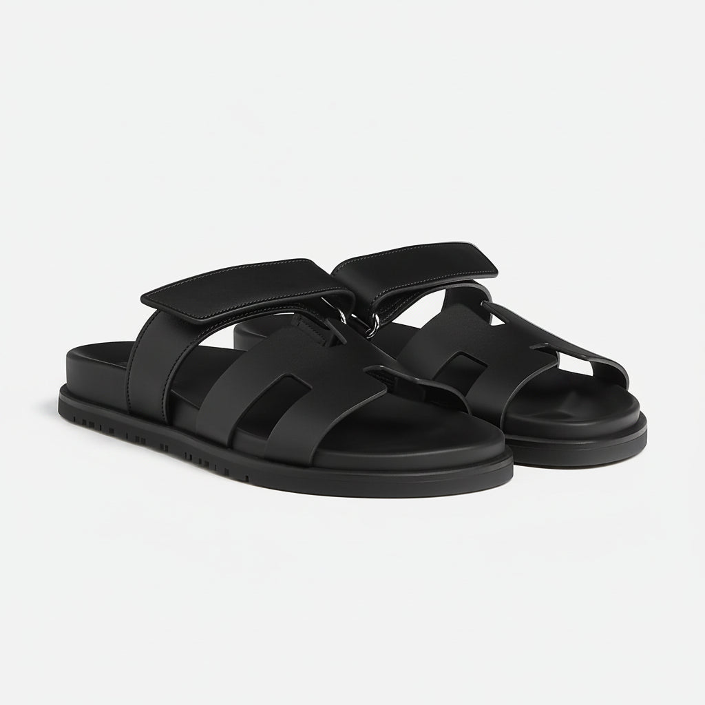 Hermes Chypre Sandals - Black