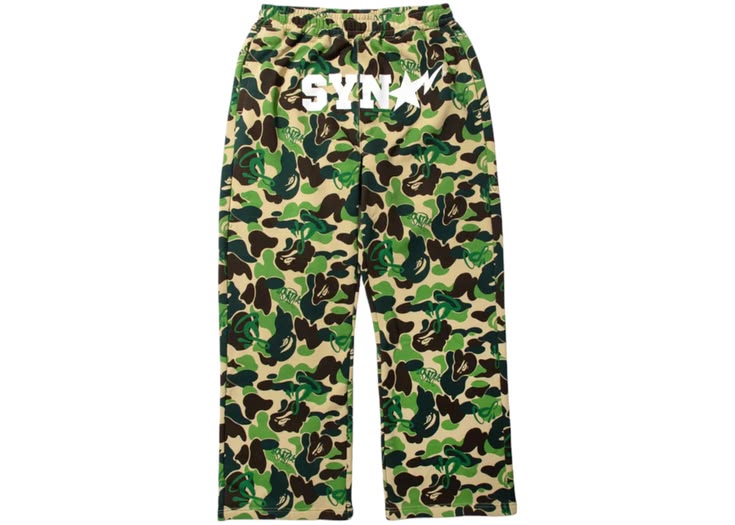 Syna World x Bape Pants Camo Green - front