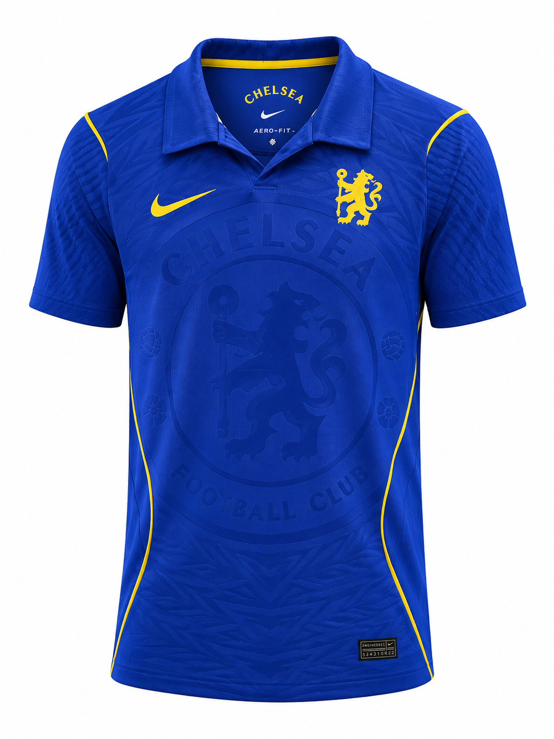 Chelsea Retro Polo Jersey - "Blue/Yellow"