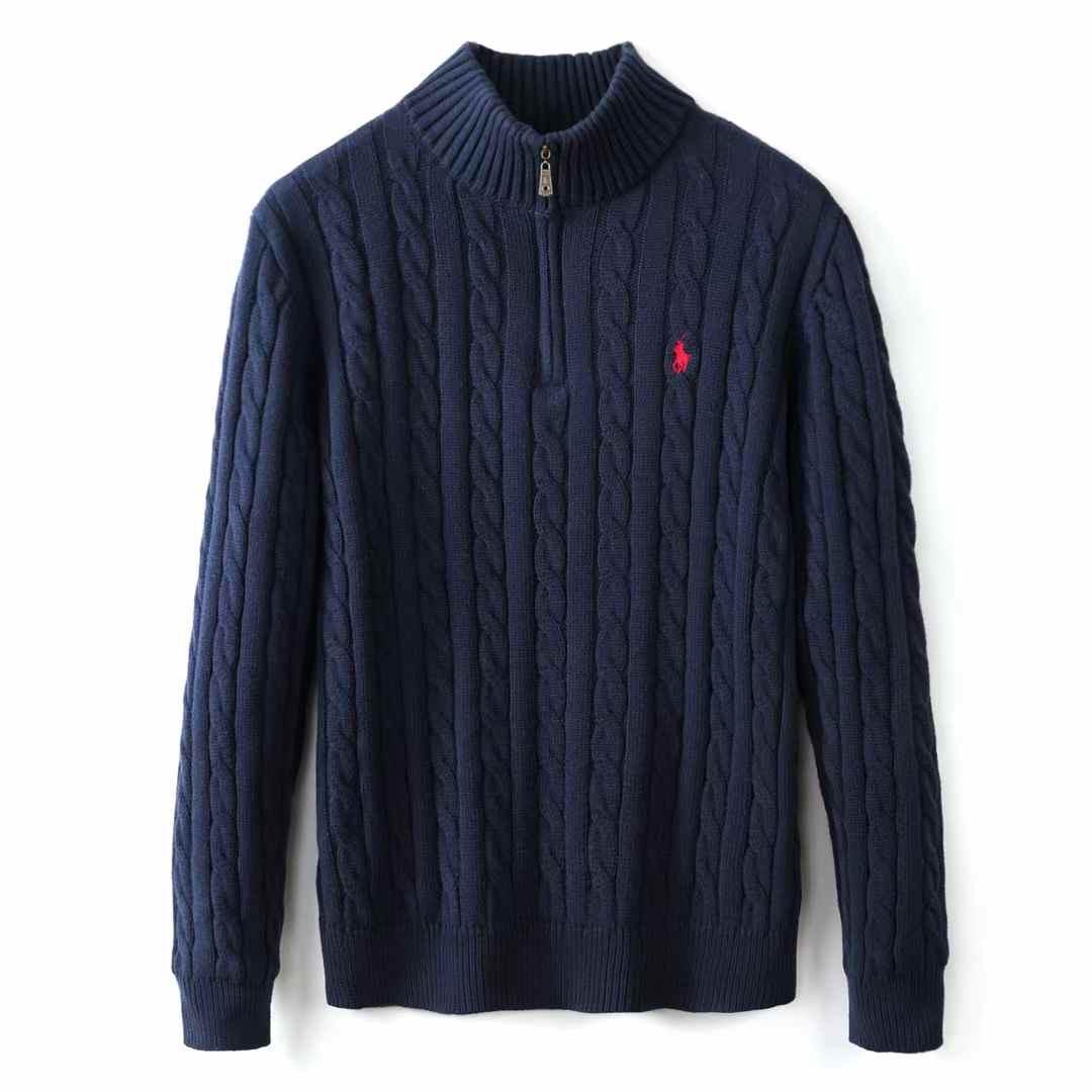 Polo Ralph Lauren Quarter Zip Sweater - Navy Blue
