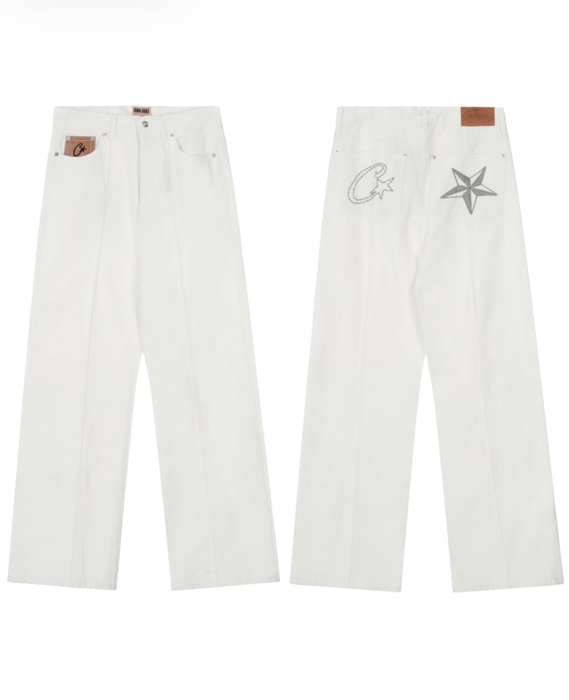 Corteiz C Star Jeans - White