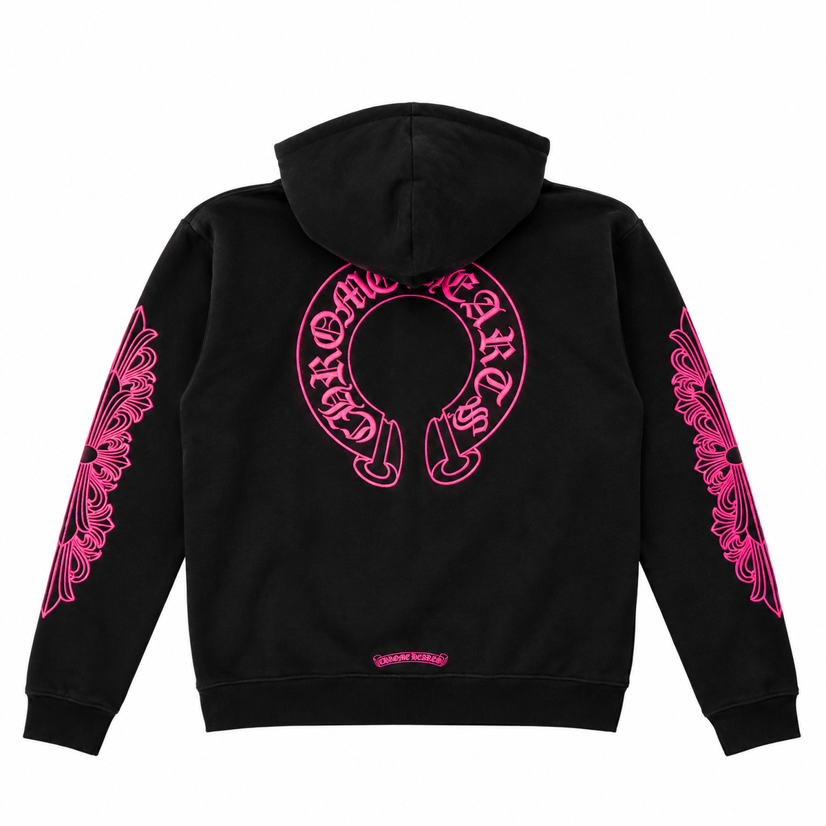 Chrome Hearts Zip Up Hoodie - Black/Neon Pink back