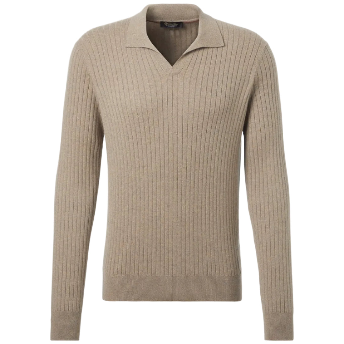 Loro Piana Long Sleeve Polo - Beige