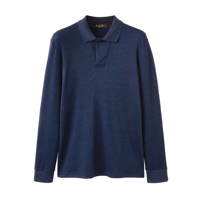 Loro Piana Long Sleeve Polo - Navy