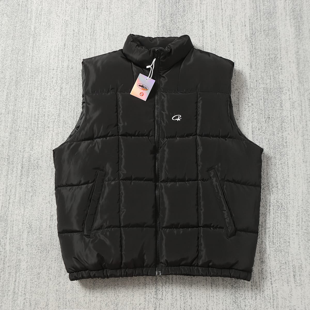 Corteiz Puffer Vest Jacket - Black