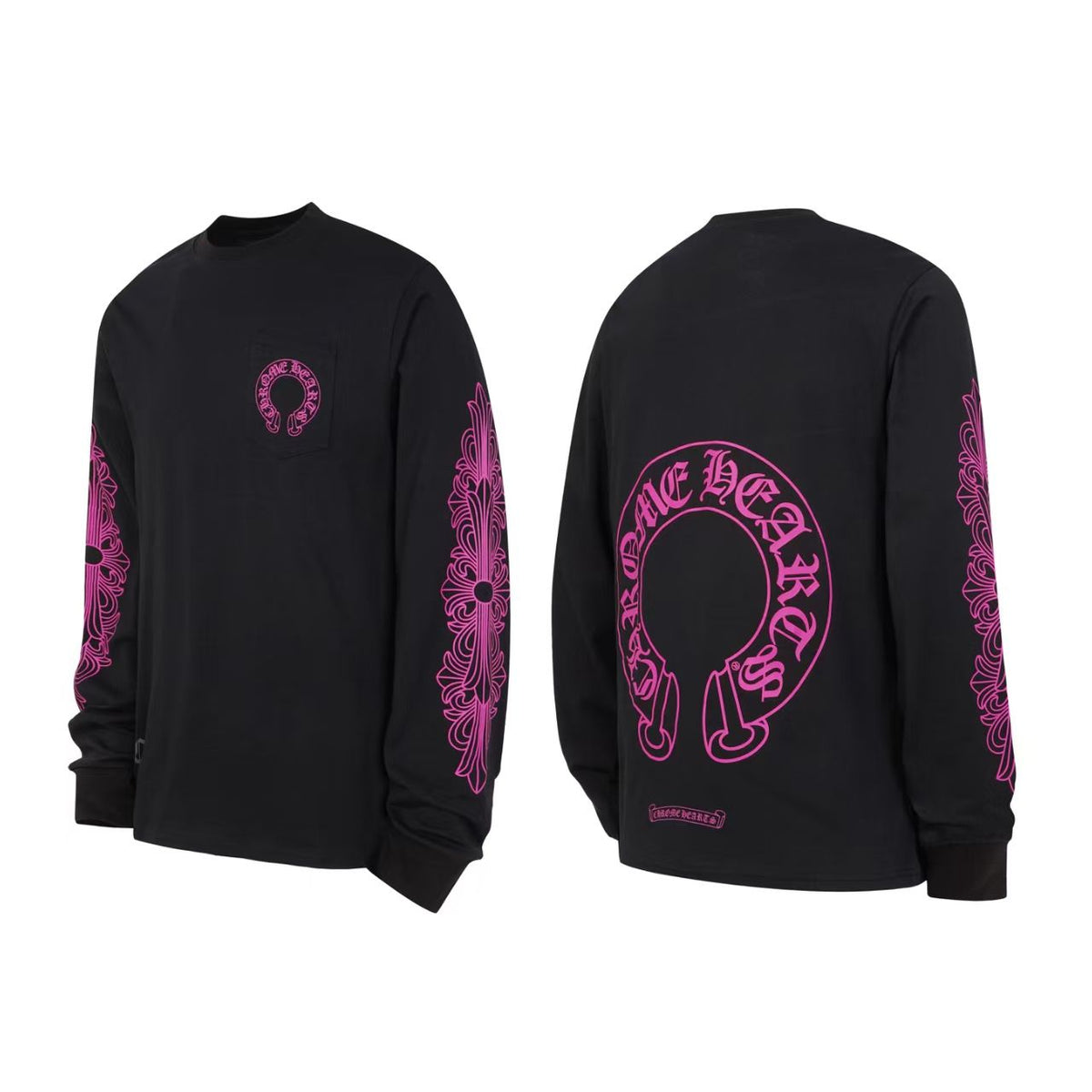 Chrome Hearts Long Sleeve T-Shirt - "Black/Pink"