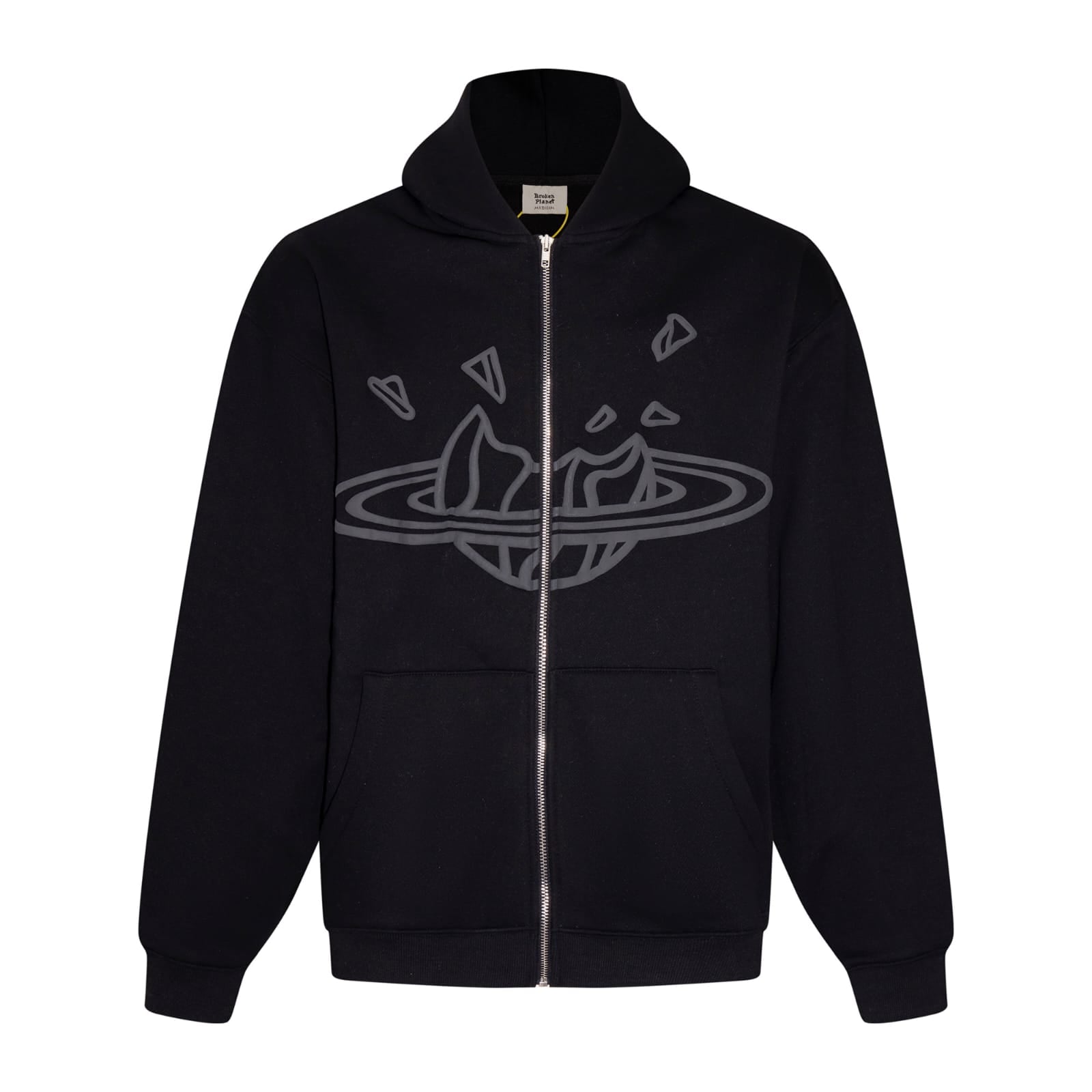 Broken Planet Zip Up Jacket - Black