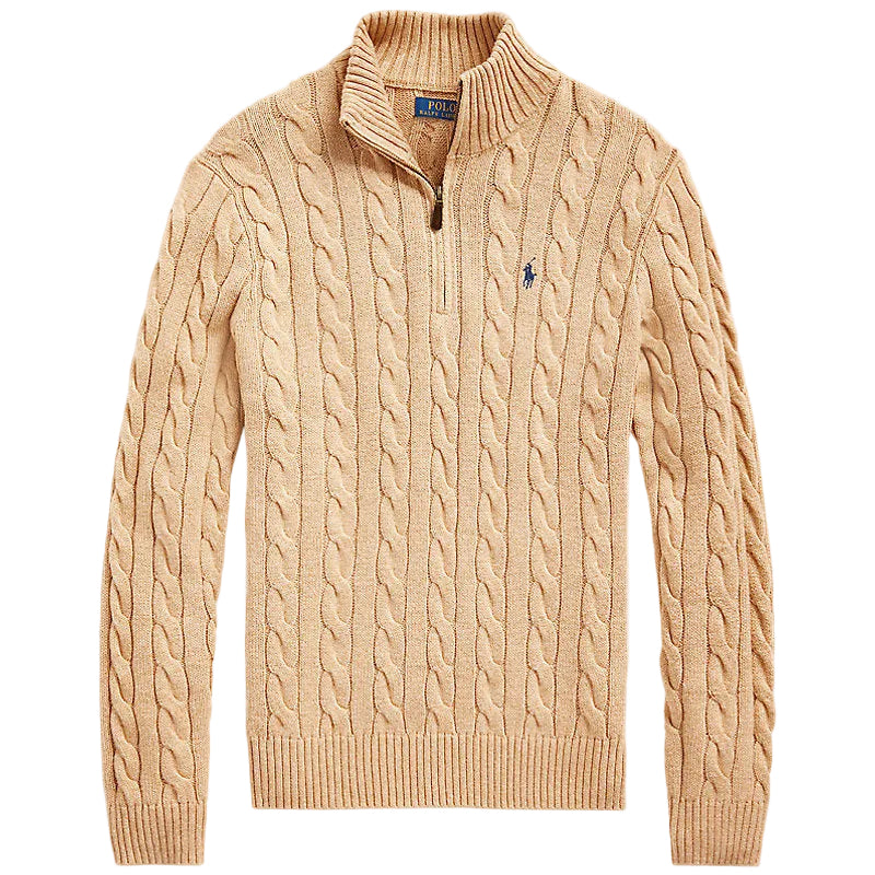 Polo Ralph Lauren Knit Quarter Zip - Light Beige