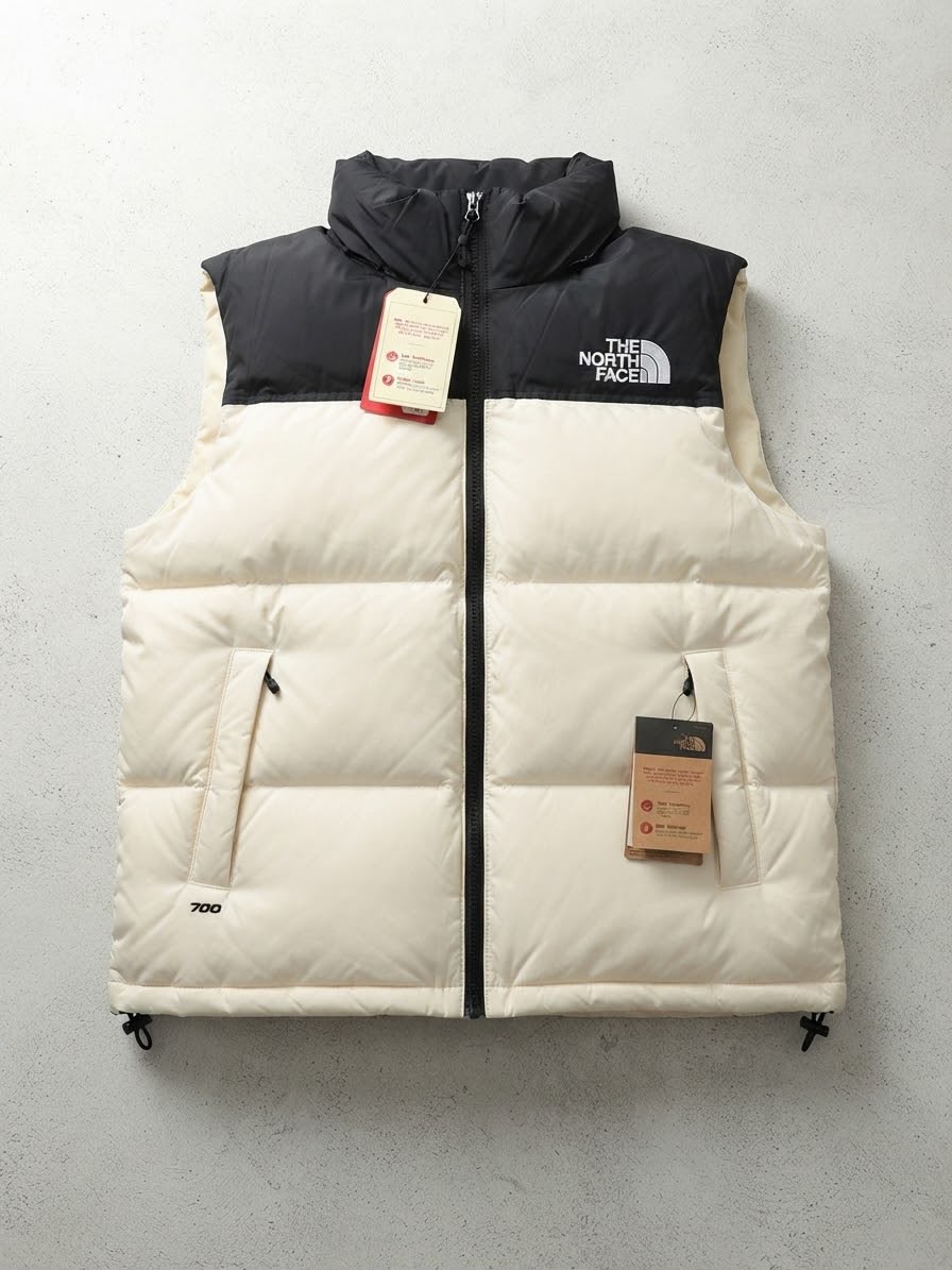 The North Face 1996 Retro Nuptse 700 Vest - Cream/Black