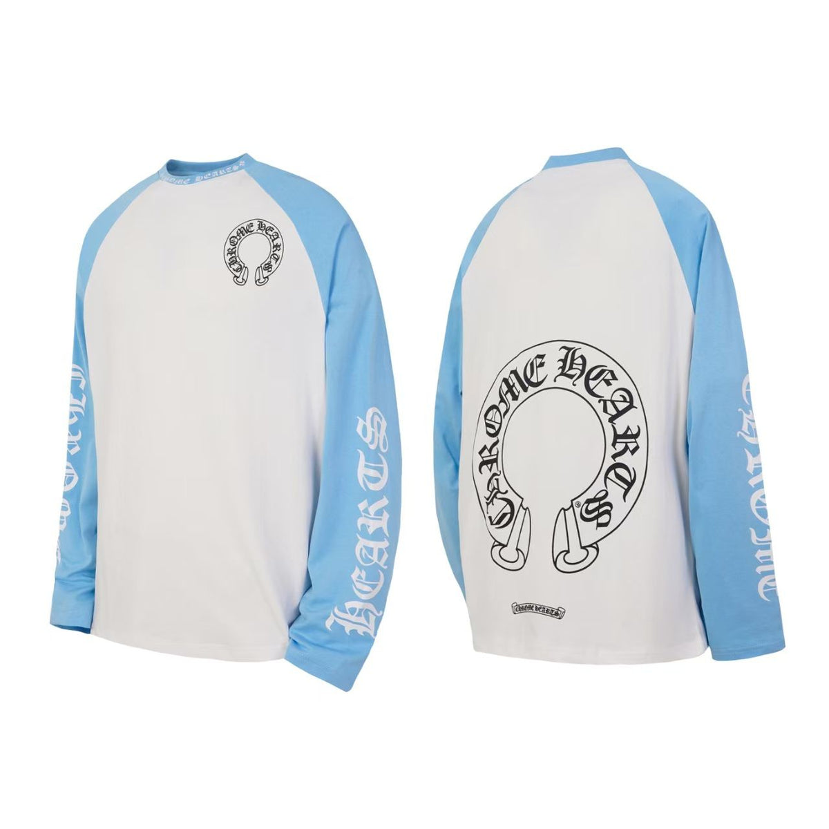 Chrome Hearts Long Sleeve T-Shirt - "Baby Blue/White"