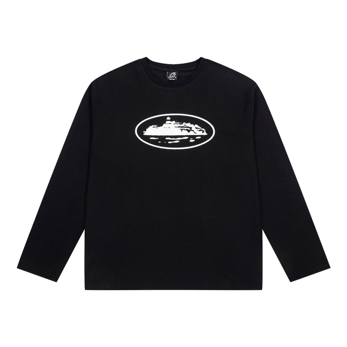 Corteiz Alcatraz Waffle Long Sleeve - Black