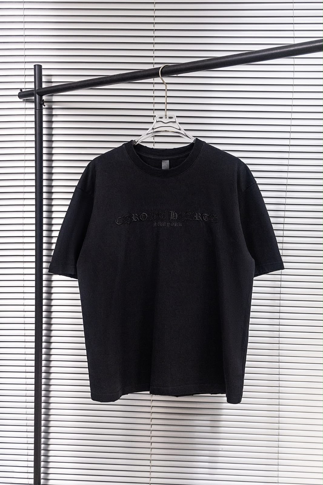 Chrome Hearts T-Shirt - "Black/Beaded Text"
