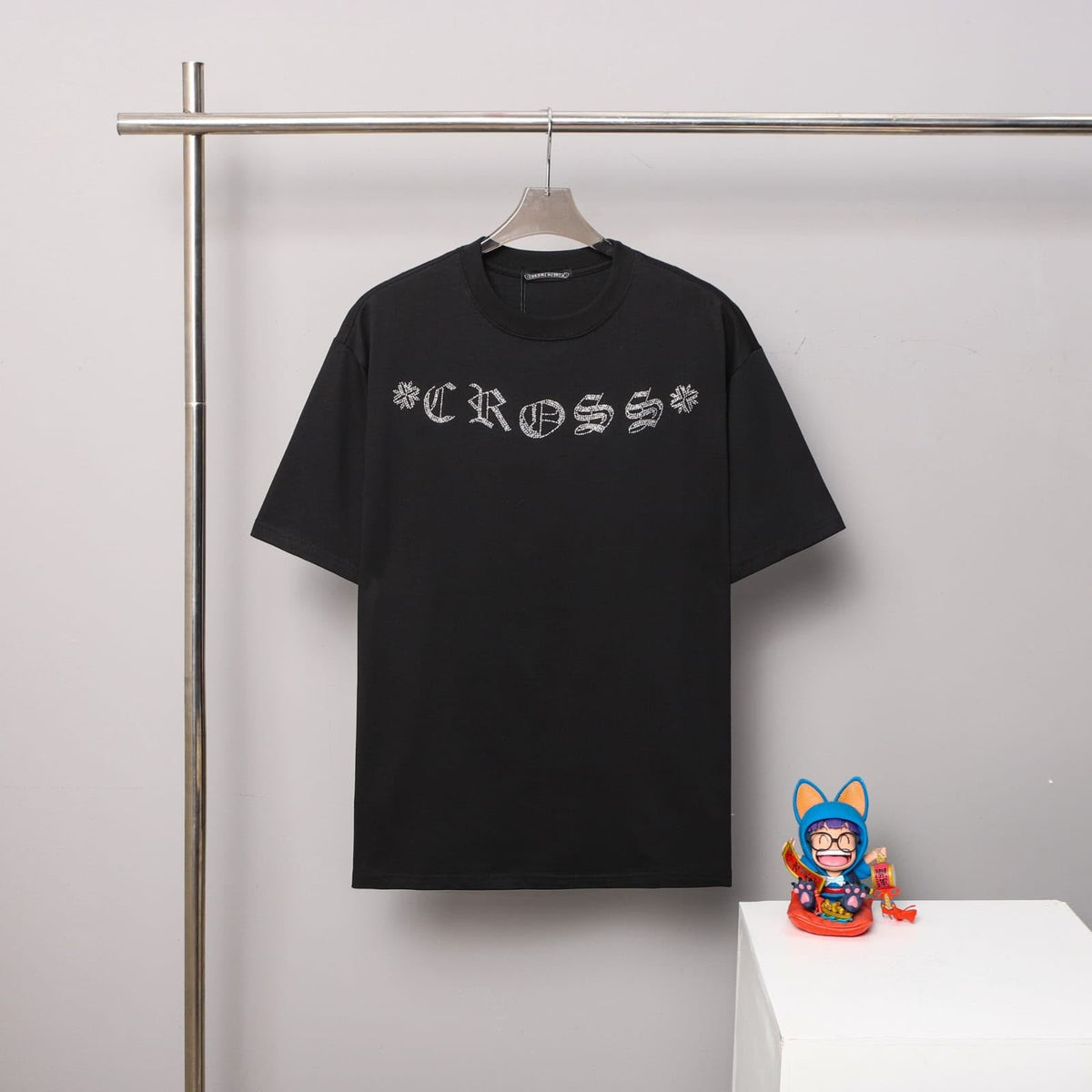 Chrome Hearts T-Shirt - "Black/Rhinestone Cross"