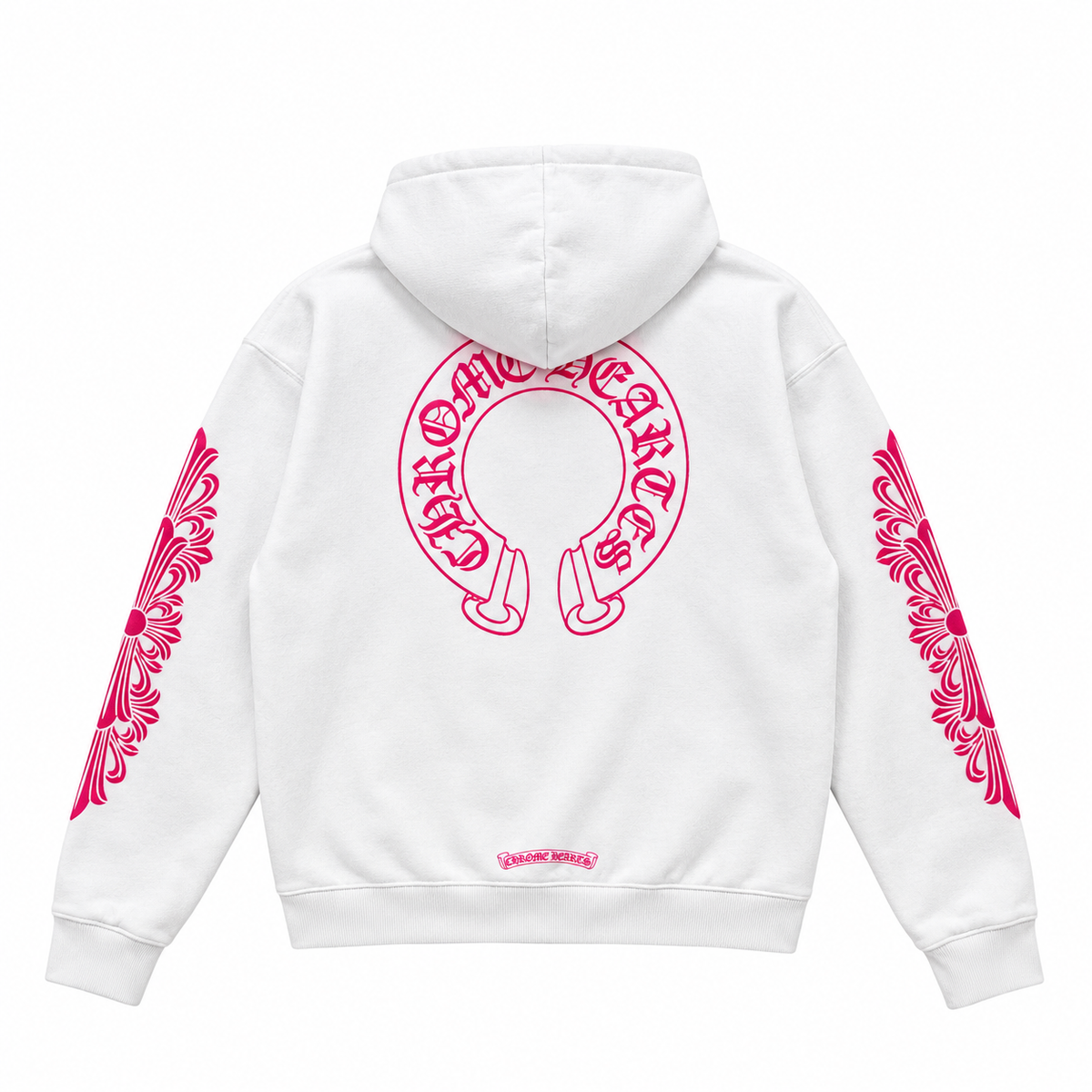 Chrome Hearts Zip Up Hoodie - "White/Pink"