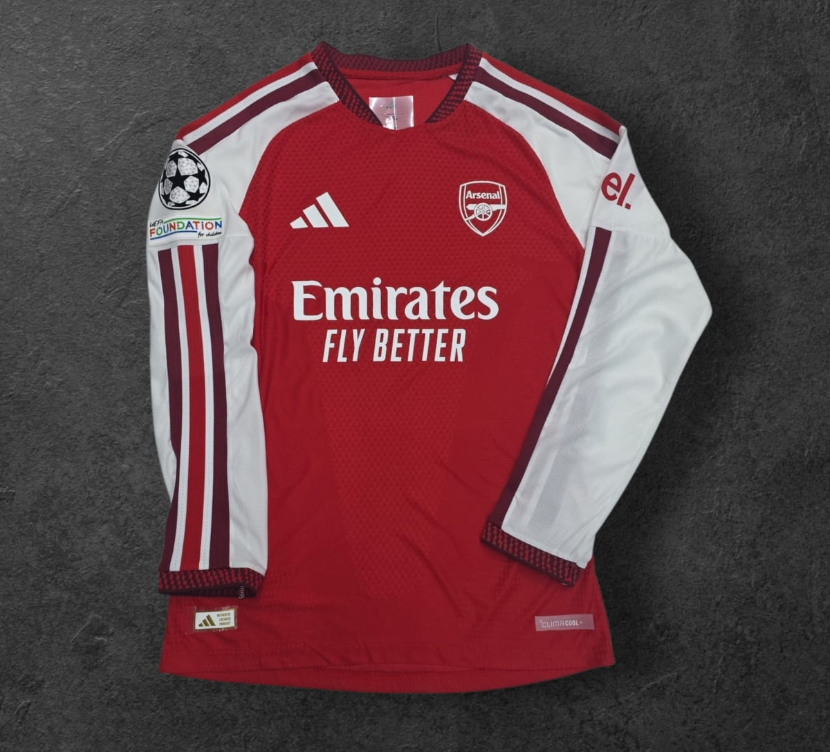Arsenal Home Long Sleeve Jersey - Red