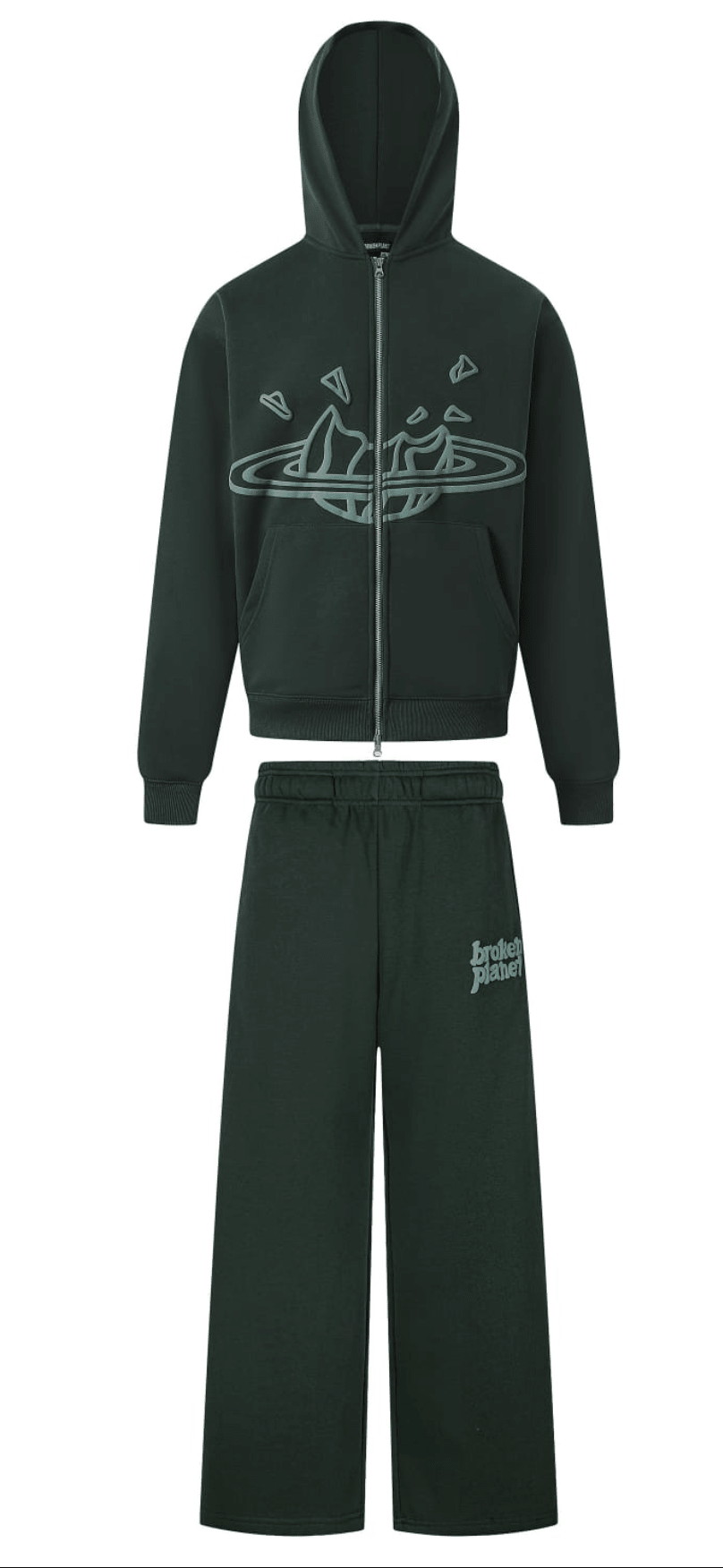 Broken Planet Tracksuit - Green - FAVELA