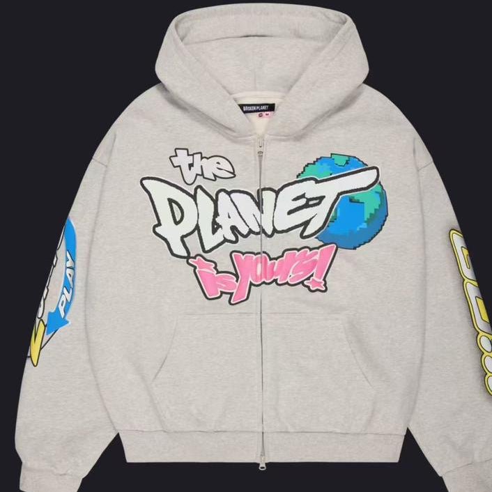 Broken Planet Zip Up Jacket - FAVELA