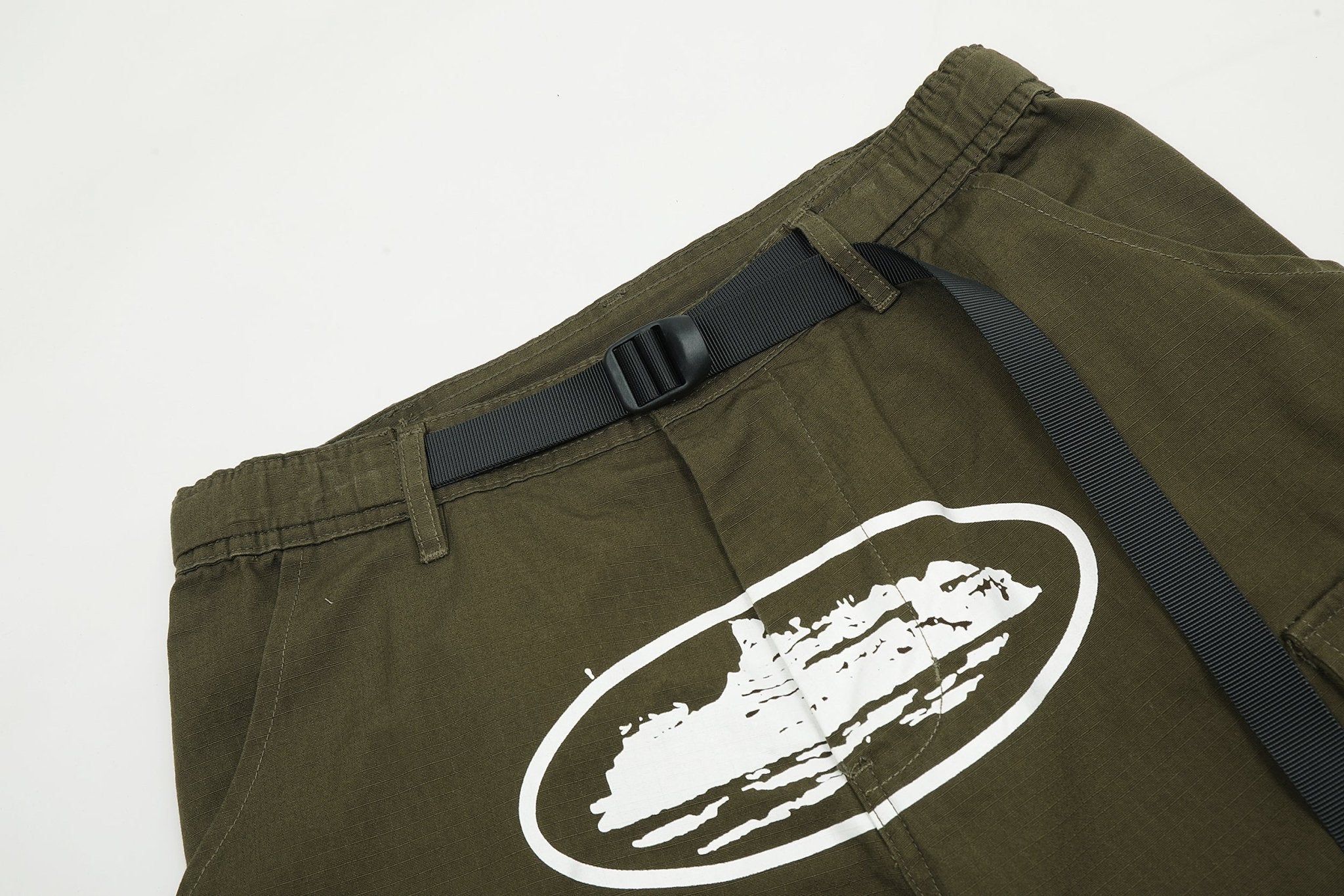 Corteiz Alcatraz Cargo Shorts "Khaki Green" - FAVELA