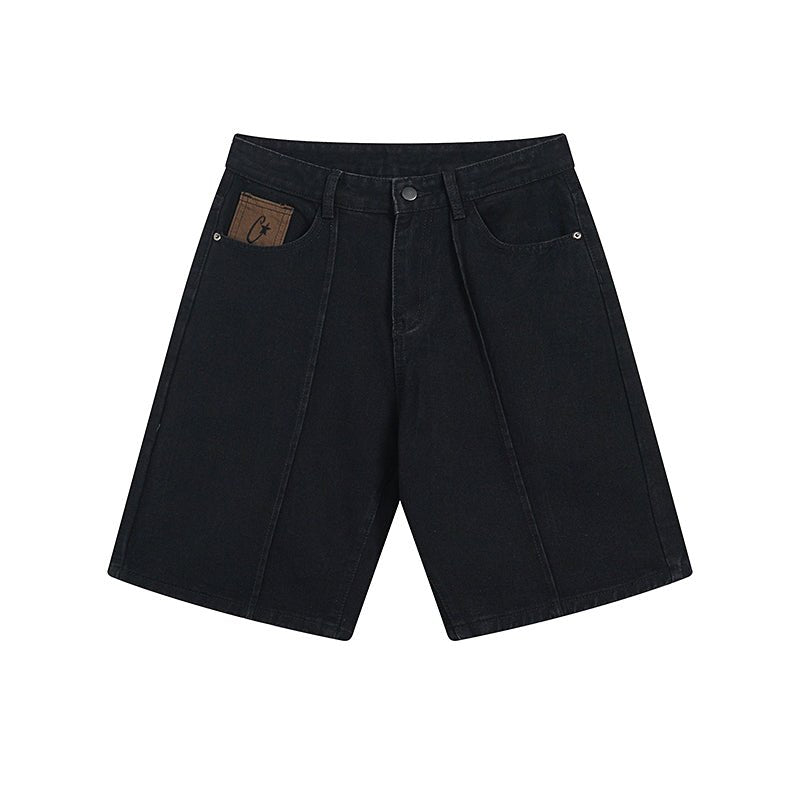 Corteiz C Star Jeans Shorts - Black - FAVELA