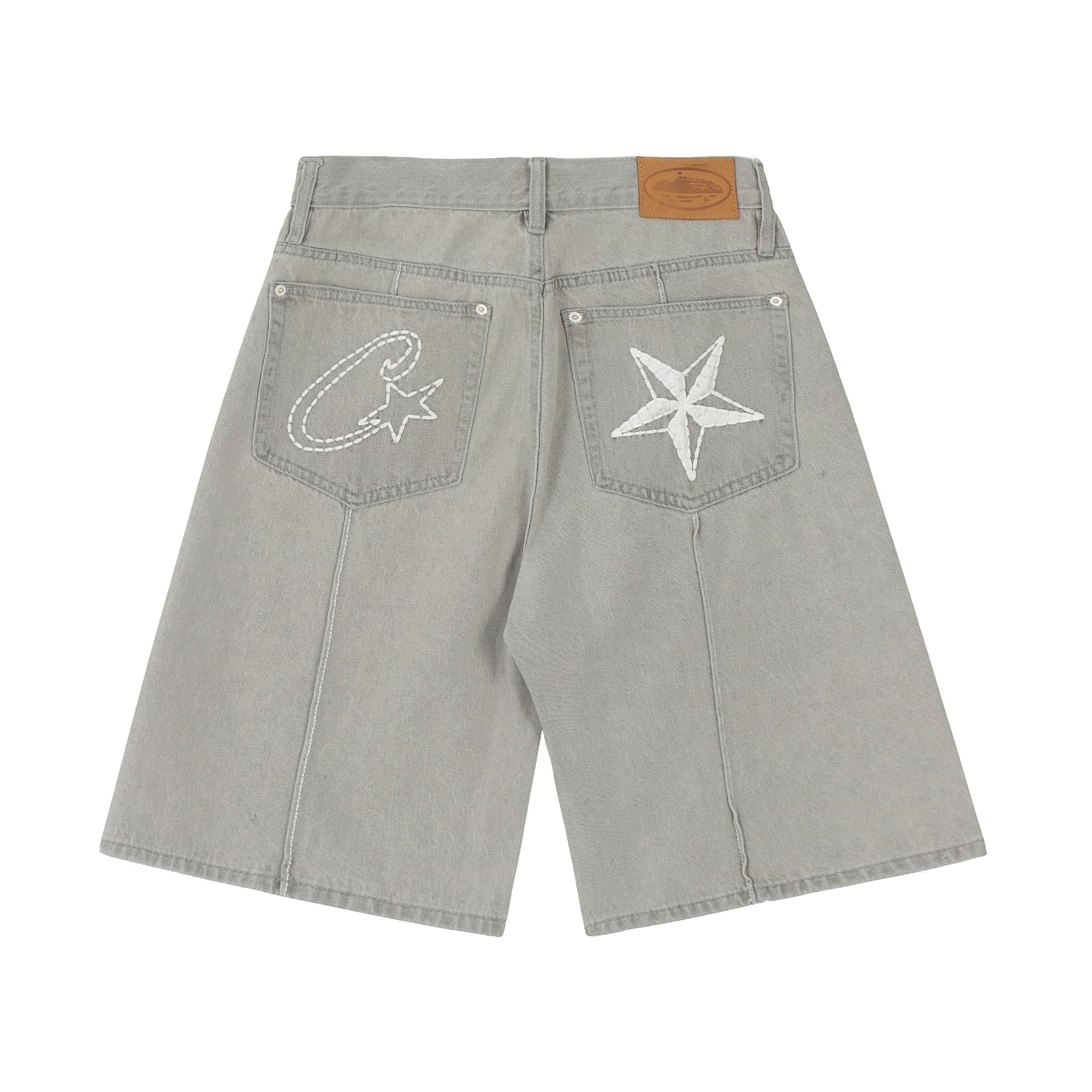 Corteiz C Star Shorts - Grey - FAVELA