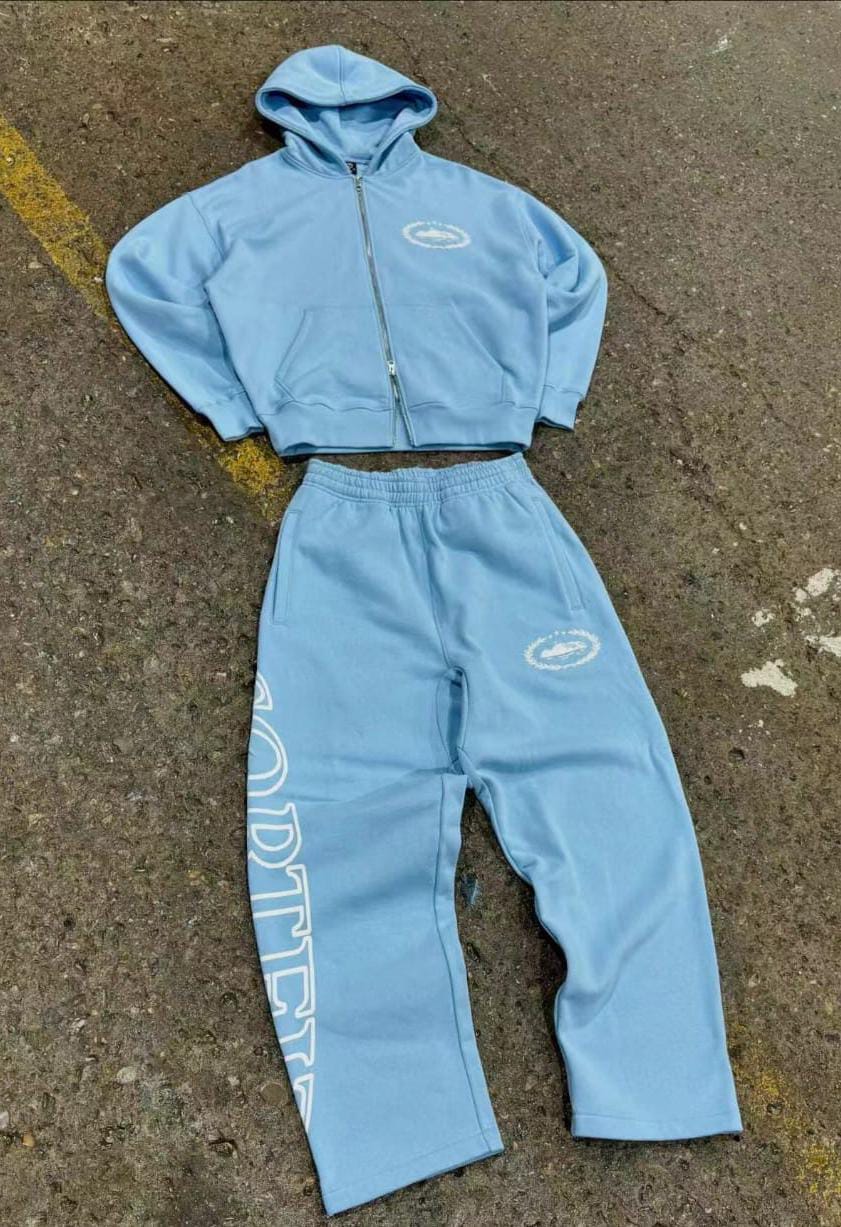 Corteiz Superior Royale Tracksuit - Baby Blue - FAVELA