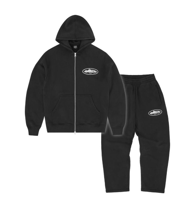 Corteiz Superior Royale Tracksuit - Black - FAVELA