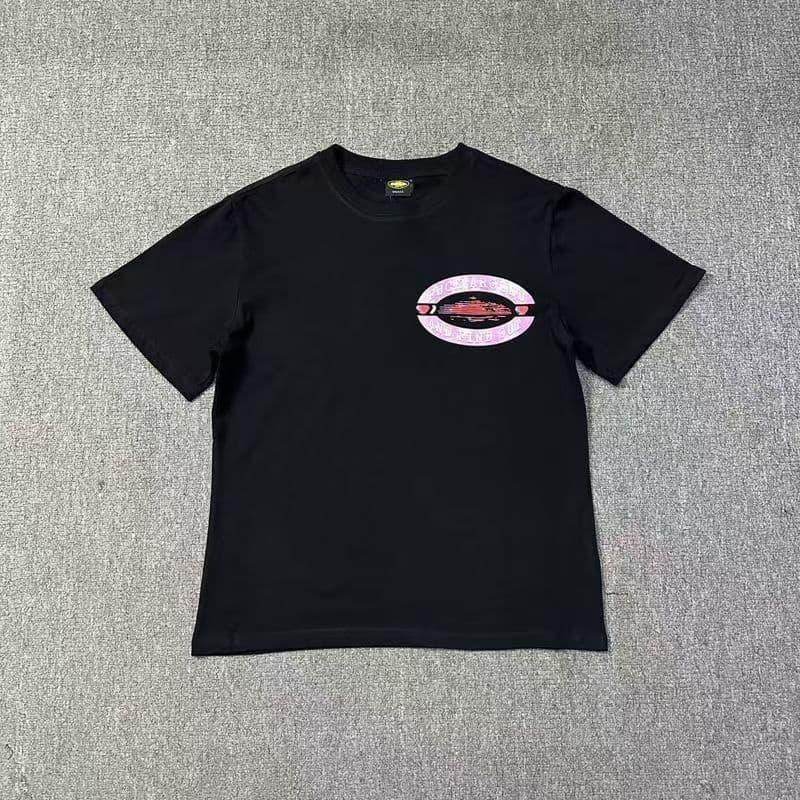 Corteiz Athletic Oval Logo Tee - Black/Pink