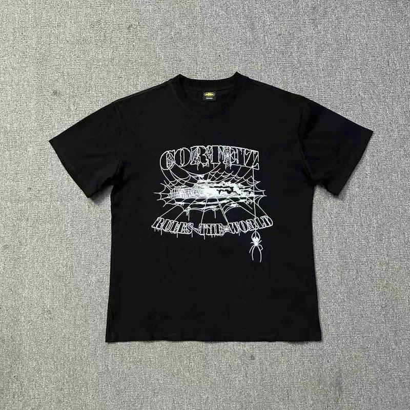 Corteiz Spiderweb Tee - Black