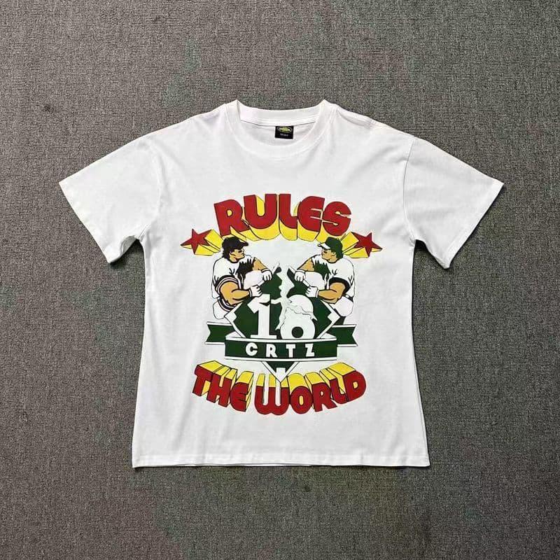 Corteiz Rules The World Baseball Tee - White
