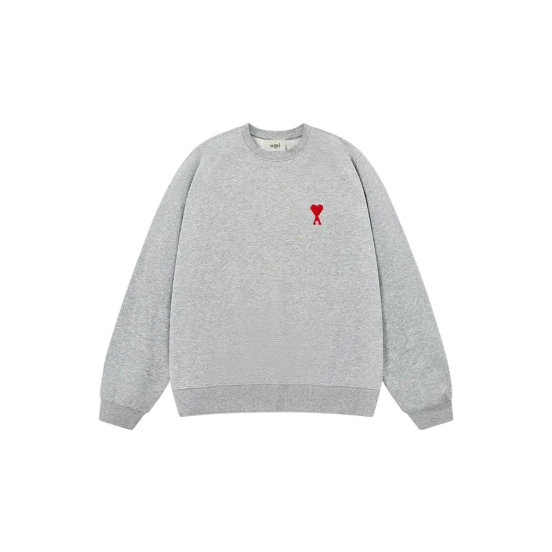 AMI Paris Mini Heart Sweater - Grey