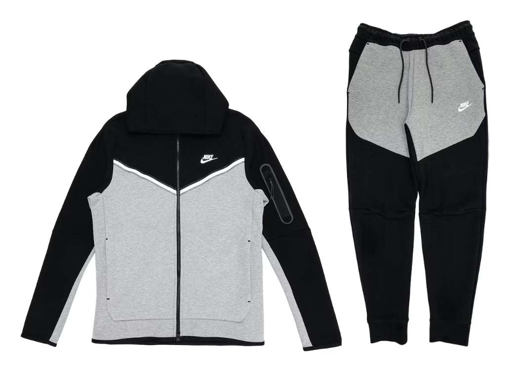 Nike Tech Fleece Tracksuit “Grey/Black” - FAVELA