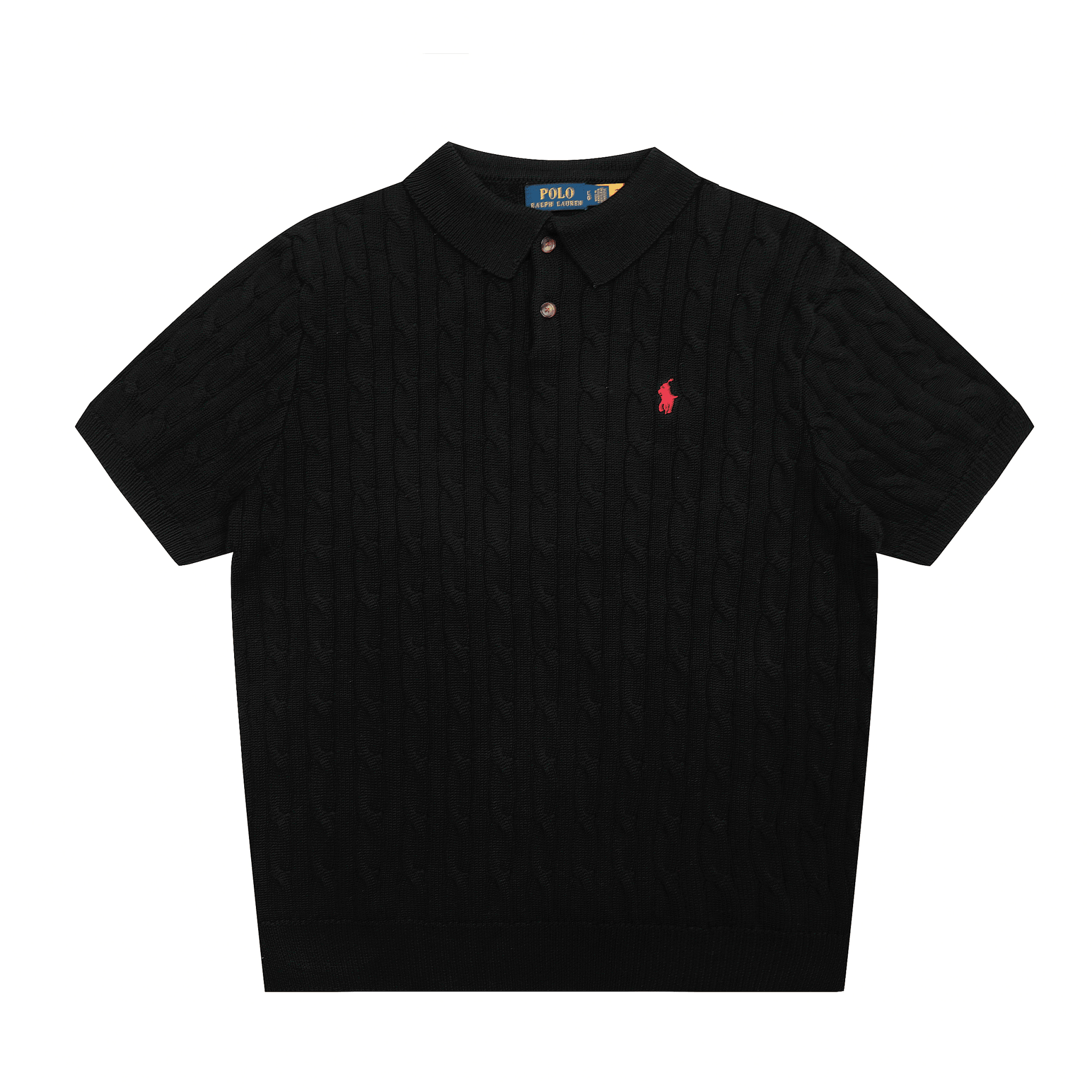 Ralph Lauren Polo Knitted Shirt - Black - FAVELA